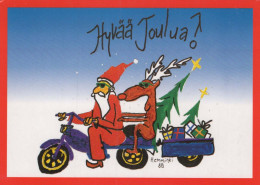 PAPÁ NOEL Feliz Año Navidad GNOMO Vintage Tarjeta Postal CPSM #PBL589.A - Santa Claus