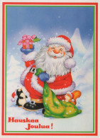 PAPÁ NOEL Feliz Año Navidad Vintage Tarjeta Postal CPSM #PBL399.A - Santa Claus