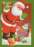 PAPÁ NOEL Feliz Año Navidad Vintage Tarjeta Postal CPSM #PBL359.A - Santa Claus