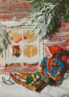 SANTA CLAUS Happy New Year Christmas Vintage Postcard CPSM #PBL303.A - Santa Claus