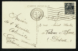 1931 PARIS Sur CP  Temple D'Anghor  Flier 7 Lignes EXPOSITION COLONIALE INTERNATIONALE Femme Fachi 15 VI 1931 - Mechanical Postmarks (Other)