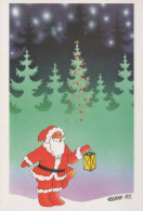 BABBO NATALE Buon Anno Natale Vintage Cartolina CPSM #PBL005.A - Santa Claus