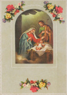 Vergine Maria Madonna Gesù Bambino Natale Religione Vintage Cartolina CPSM #PBB934.A - Virgen Mary & Madonnas