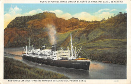 CPA CUBA / ANTILLES / NUEVO VAPOR DEL GRACE LINE EN EL CORTE DE GAILLARD / CANAL DE PANAMA - Cuba