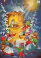 BAMBINO Scena Paesaggio Gesù Bambino Vintage Cartolina CPSM #PBB569.A - Scènes & Paysages