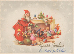 PÈRE NOËL Bonne Année Noël Vintage Carte Postale CPSM #PBB505.A - Santa Claus