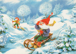 SANTA CLAUS Happy New Year Christmas Vintage Postcard CPSM #PBB307.A - Santa Claus