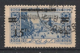 GRAND LIBAN - 1927 - N°YT. 95 - Beyrouth 15pi Sur 25pi Bleu - Oblitéré / Used - Usados