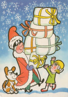 BABBO NATALE Buon Anno Natale Vintage Cartolina CPSM #PBB244.A - Santa Claus