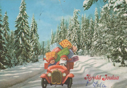 BABBO NATALE Buon Anno Natale Vintage Cartolina CPSM #PBB109.A - Santa Claus