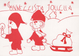 WEIHNACHTSMANN SANTA CLAUS Neujahr Weihnachten GNOME Vintage Ansichtskarte Postkarte CPSM #PBA910.A - Santa Claus