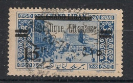 GRAND LIBAN - 1927 - N°YT. 95 - Beyrouth 15pi Sur 25pi Bleu - Oblitéré / Used - Usati