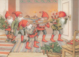 WEIHNACHTSMANN SANTA CLAUS Neujahr Weihnachten GNOME Vintage Ansichtskarte Postkarte CPSM #PBA670.A - Santa Claus