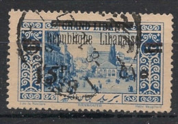 GRAND LIBAN - 1927 - N°YT. 95 - Beyrouth 15pi Sur 25pi Bleu - Oblitéré / Used - Gebraucht