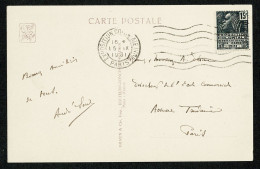 1931 PARIS Sur CP  SectionTunisienne Flier 7 Lignes EXPOSITION COLONIALE INTERNATIONALE Femme Fachi 15 IX 1931 - Mechanical Postmarks (Other)