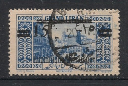 GRAND LIBAN - 1927 - N°YT. 96 - Beyrouth 15pi Sur 25pi Bleu - Oblitéré / Used - Usati