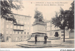 AFTP6-07-0519 - ANNONAY - Statue Des Freres Montgolfier  - Annonay