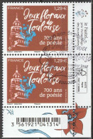 2024 - Y/T 5xxx - OBL 1ER JOUR - "JEUX FLORAUX DE TOULOUSE – 700 ANS DE POÉSIE" - BLOC 2 ISSU FEUILLET - Used Stamps