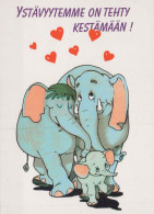 ELEPHANT Animals Vintage Postcard CPSM #PBS740.A - Elefantes