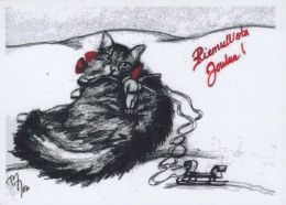 GATO GATITO Animales Vintage Tarjeta Postal CPSM #PBQ909.A - Chats