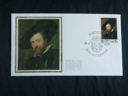 1977 1860 FDC Zijde/soie ( Antwerpen) : " Pieter-Paul Rubens (1577-1640) - 1971-1980