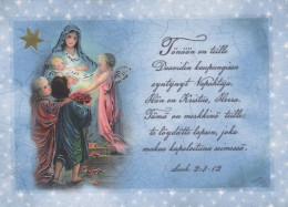 Vierge Marie Madone Bébé JÉSUS Religion Vintage Carte Postale CPSM #PBQ096.A - Maagd Maria En Madonnas
