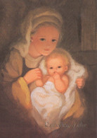Jungfrau Maria Madonna Jesuskind Weihnachten Religion Vintage Ansichtskarte Postkarte CPSM #PBP946.A - Vierge Marie & Madones