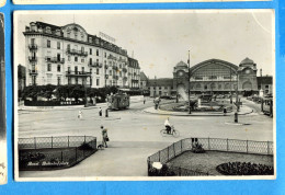 VIX122, Basel, Bahnhofplatz, Animée, Place De La Gare, Schweizerhof, Tram, 7204, Circulée 1935 - Bâle