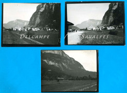 Haute-Savoie Vallée De L’Arve * Magland Secteur De La Gare (ligne Cluses Sallanches) * 3 Photos Vers 1907 - Orte