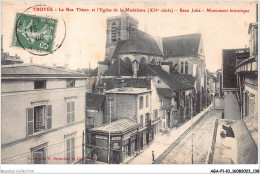 AGAP1-10-0070 - TROYES - La Rue Thiers Et L'église De La Madeleine - Beau Jubé  - Troyes