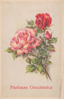 FLORES Vintage Tarjeta Postal CPA #PKE617.A - Fleurs