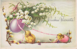 PÂQUES POULET ŒUF Vintage Carte Postale CPA #PKE399.A - Pâques