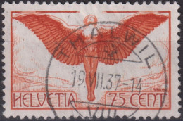1924 Flugpost Schweiz ⵙ Zum:CH F12, Mi:CH 191x,Yt:CH PA11a, Ikarus - Gebruikt