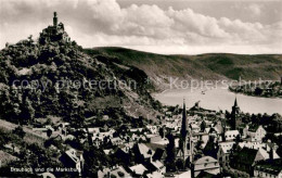 72633675 Braubach Rhein Blick Ueber Die Stadt Mit Marksburg Braubach - Braubach