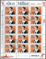 2024 - Y/T 5xxx - OBL 1er JOUR - "JALICE MILLIAT 1884 - 1957" - BLOC FEUILLET 15 TIMBRES - Used Stamps