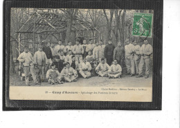 72- CAMP MILITAIRE D'AUVOURS -( Champagné)- Une Vue Animée De La COMPAGNIE A La CORVEE D'EPLUCHAGE Des Pommes De Terre - Autres & Non Classés