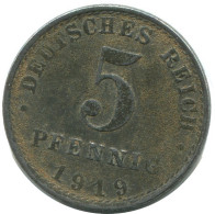 5 PFENNIG 1919 A ALLEMAGNE Pièce GERMANY #AD547.9.F.A - 5 Renten- & 5 Reichspfennig