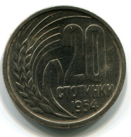 20 STOTINKI 1954 BULGARIA Coin UNC #W11474.U.A - Bulgaria