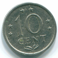 10 CENTS 1971 ANTILLES NÉERLANDAISES Nickel Colonial Pièce #S13414.F.A - Antilles Néerlandaises