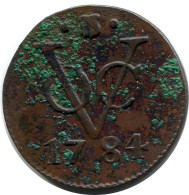 1784 UTRECHT VOC DUIT INDES NÉERLANDAIS NETHERLANDS Koloniale Münze #VOC1489.11.F.A - Indes Néerlandaises
