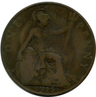 PENNY 1915 UK GRANDE-BRETAGNE GREAT BRITAIN Pièce #AZ759.F.A - D. 1 Penny