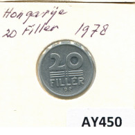 20 FILLER 1978 HUNGARY Coin #AY450.U.A - Hungría