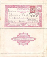 Turkey; Ottoman Postal Stationery Sent From Pera (Beyoglu/Istanbul) To Sarajevo - Brieven En Documenten