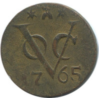 1765 ZEALAND VOC DUIT NETHERLANDS INDIES NEW YORK COLONIAL PENNY #AE717.16.U.A - Niederländisch-Indien