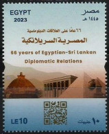 Egypt - 2023 The 66th Anniversary Of Diplomatic Relations With Sri Lanka - Pyramids - Sphinx - Complete Issue - MNH - Nuovi