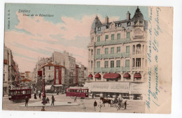 BEZIERS * HERAULT * PLACE DE LA REPUBLIQUE * MAGASINS GENERAUX * Carte Colorisée & Précurseur * édit. E. D. B. - Beziers