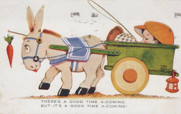 ESEL Tiere Vintage Antik Alt CPA Ansichtskarte Postkarte #PAA231.A - Esel