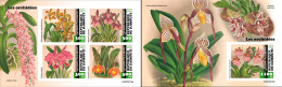 Djibouti 2023, Orchids, 4val In BF +BF IMPERFORATED - Gibuti (1977-...)