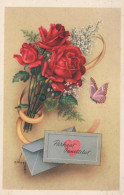 FIORI Vintage Cartolina CPSMPF #PKG076.A - Flowers
