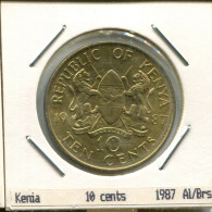 10 CENTS 1987 KENYA Pièce #AS333.F.A - Kenya